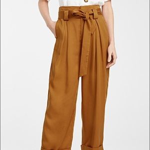Brown paperbag pants - barely worn